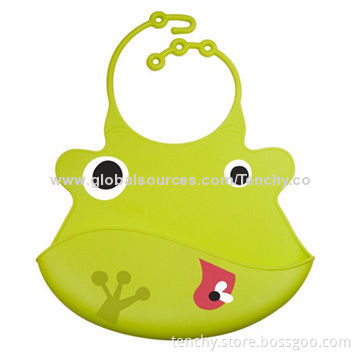 Silicone Babies' Bib with Pocket, Soft and Washable